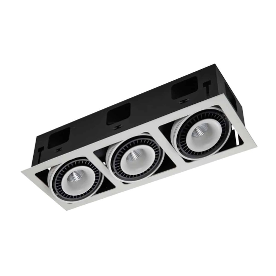 Oprawa stropowa Alesso GL7116-3/54W WH+BL Italux - zdjęcie 2